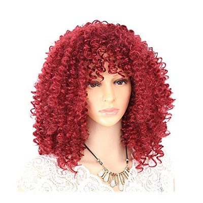 Hair Wig Afro Kinky Curly Wigs for Women Synthetic Heat Resistant Fiber Black Brown Red Full Wig Cosplay Wig