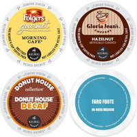 Faro Roasting Houses Coffee 96 count K-Cup Variety Pack- Gloria Jean's Hazelnut, Faro Forte Medium Roast, Folgers Morning Cafe, and Donut House Decaf