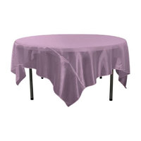 LA Linen TCOrgz90X90-Eggplant503 Sheer Mirror Organza Square Tablecloth Eggplant - 90 x 90 in.