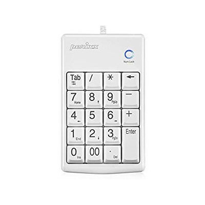 Perixx Keypad Peripad 201 PLUS, USB, weiB