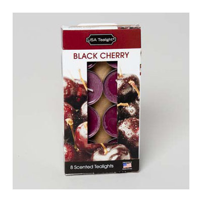 Dollaritemdirect CANDLE TEALIGHT 8PK BLACK CHERRY BOXED, Case Pack of 24
