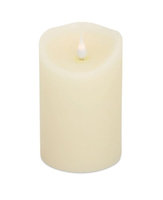 Melrose Pack of 4 Decorative Designer Simplux LED Cream Candle with Flame 5.5'
