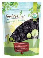 Organic Pitted Prunes - Dried California Plums, Non-GMO, Unsulfured, Unsweetened, Bulk (by Food to Live) (8 Ounces)