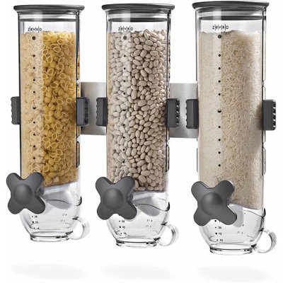 Honey Can Do Zevro by Honey-Can-Do SmartSpace Edition Wall Mount 13 oz. Dispenser, Triple Canisters