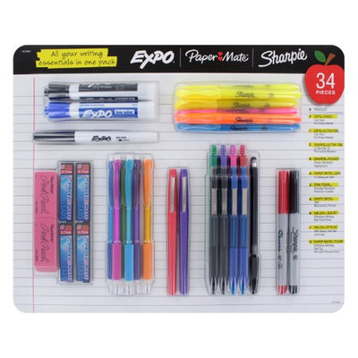 Paper-mate Expo, Paper Mate and Sharpie Back To School Writing Essential Set, 34-Pieces