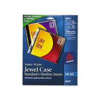 Avery CD/DVD Jewel Case Inserts for Ink Jet Printers, White, Pack of 20 (8693)