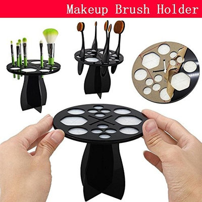 Auntwhale Brushes Organizer Holder Foundation For Daily Useful Make Up Cosmetic Display Stand Drying Rack