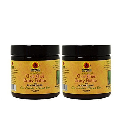 Tropic Isle Living Jamaican Khus Khus Body Butter with Black Castor Oil 4oz