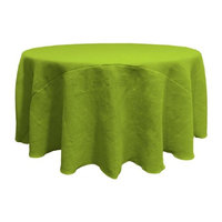 LA Linen TCBurlap120R-Lime Round Dyed Natural Burlap Tablecloth Lime - 120 in.