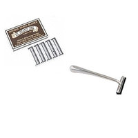 Trac II Chrome Handle + Colonel Ichabod Conk Trac II Razor Blades 10 ct. + FREE Luxury Luffa Loofah Bath Sponge On A Rope, Color May Vary