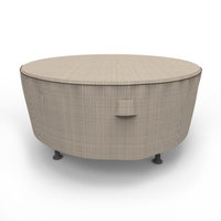 Budge 60 Dia. x 28 Drop in. English Garden Round Patio Table Cover - Tan Tweed