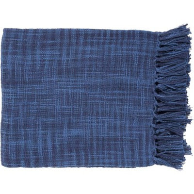 Libby Langdon Crossweave Hand Crafted Textural Decorative Throw, Cobalt