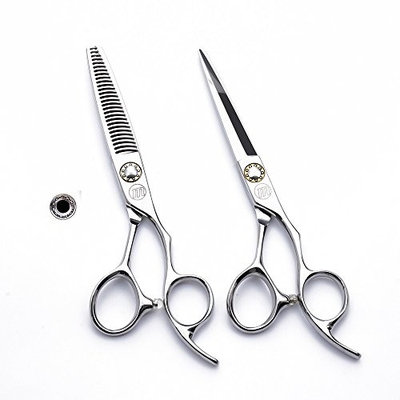 6.0'' Professional Barber Scissors High End Japanese 440C Steel Hair Cutting Scissor and Salon Thinning/Texturizing Shears Sets with Bag by Moontay
