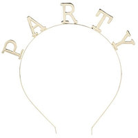 Lux Accessories Gold Tone Party Bachelorette NYE Birthday Party Favor Headband
