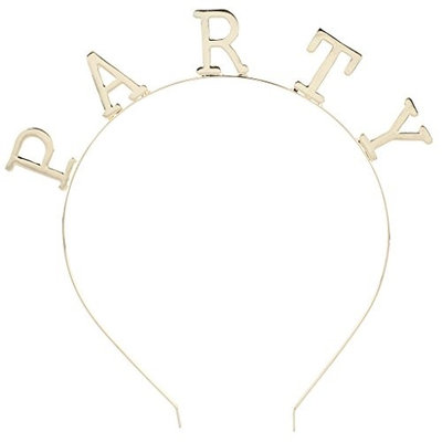 Lux Accessories Gold Tone Party Bachelorette NYE Birthday Party Favor Headband