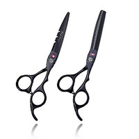 Purple Dragon Professional Barber Hair Cutting Scissor and Thinning Shear Set in 6