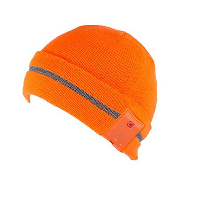 Caseco Reflective Bluetooth Beanie for iPhone, Samsung Galaxy and more - Orange