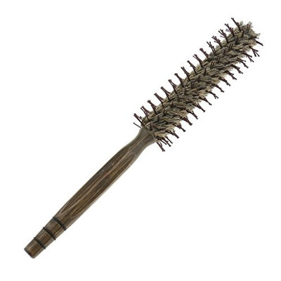 Dovewill Curly Hair Comb Rolling Round Brush Wooden Handle Anti-static Hair Styling