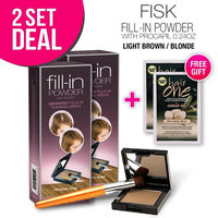 2-PACK Cover Your Gray Fill-in Powder with Procapil, (Light Brown/Blonde) with Free Sulfate-Free Shampoo