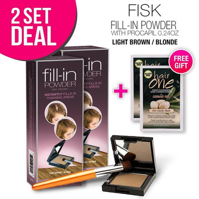 2-PACK Cover Your Gray Fill-in Powder with Procapil, (Light Brown/Blonde) with Free Sulfate-Free Shampoo