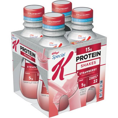 Kellogg Company Kellogg's Special K Protein Strawberry Shakes, 10 fl oz, 4 count, (Pack of 3)