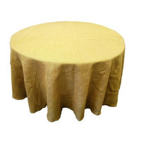 LA Linen TCBurlap132R-Natural Burlap Tablecloth Natural - 132 in. Round