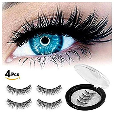 HOBO Dual Magnetic Eyelashes - Ultra Thin Magnetic False 3D Eyelash (4 piece), Best Reusable and Easy to Apply Ultra Thin Dual Magnet System