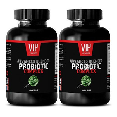 Probiotic complex - ADVANCED BLENDED PROBIOTIC COMPLEX - Reduces Candida - 2 Bottles 120 capsules