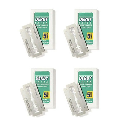 Derby Extra Double Edge Blades, 5 ct. (Pack of 4) + FREE Old Spice Deadlock Spiking Glue, Travel Size, .84 Oz