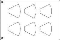 Pastry Design Group Tuile Template, Cone, 3-5/8 x 3 Each. Overall Sheet 10.5 x 15.5