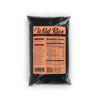 Minnesota Grown Long Grain Dried Wild Rice |16 Ounce Bag | Pack of 2, 1lb per bag