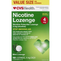 CVS Health Nicotine Polacrilex Stop Smoking Aid Lozenges 4mg, 168CT