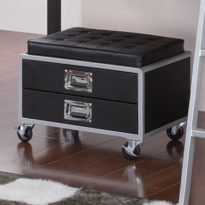 Coaster Home Furnishings Contemporary Chair, Black and Silver