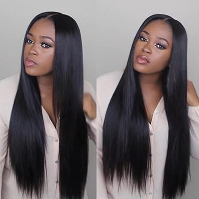 Ninilady Glueless Lace Front Wigs Human Hair With Baby Hair 8A Brazilian Virgin Hair Straight Pre Plucked Full Lace Human Hair Wigs for Black Women Bleached Knots