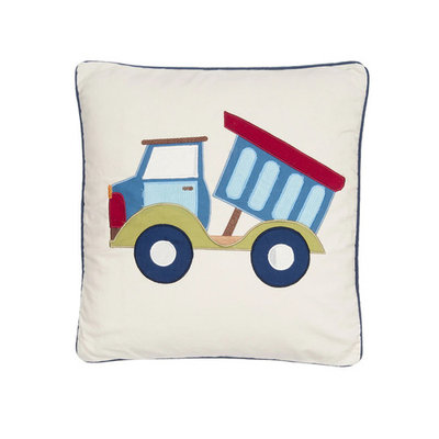 Trucks Applique Throw Pillow