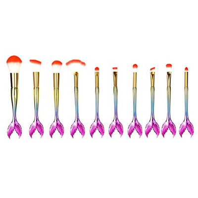 Becoler 10 Pieces Eyebrow Eyeliner Make Up Brushes