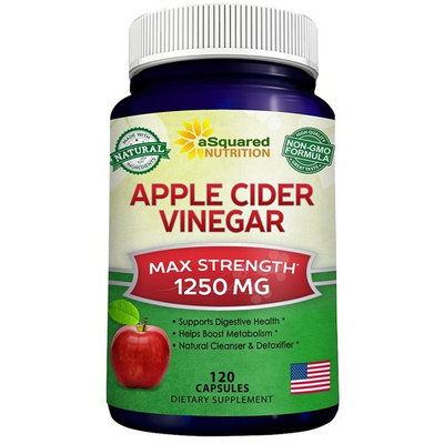 Pure Apple Cider Vinegar Supplement (120 Capsules) - Extra Strength 1250mg - ACV Pills for Weight Loss, Detox & Digestion Support - All Natural Apple Cider Cleanse for Men & Women