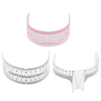 MagiDeal 3pcs/set Eyebrow Stencil Makeup Reusable Measuring Shaper Tattoo Ruler Tools