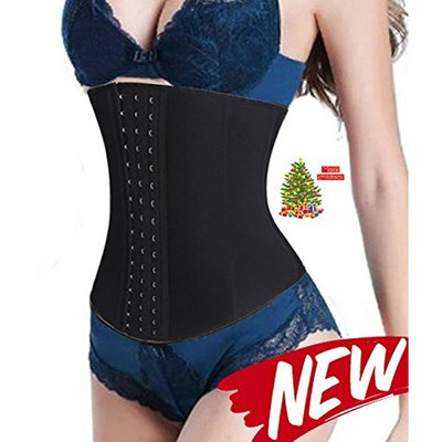 Ursexyly Latex Belly Cincher, Women Corset 14 Steel Bone Ultra Firming Fast