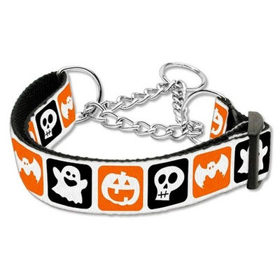 Mirage 13-05M LG Classic Halloween Nylon Ribbon Dog Collar Martingale Large