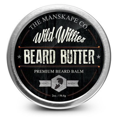 Beard Balm Conditioner For Men - Wild Willie's Beard Butter - Amazing Beard Balm with 13 Natural Locally Sourced Ingredients to Condition and Treat Your Beard or Mustache At the Same Time. Huge 2oz