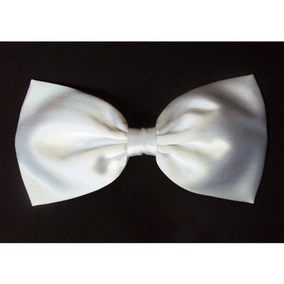 Large Pure White Satin Hair Bow (Barrette) by EmilyRose Couture