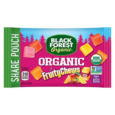 Ferrara Candy Company Black Forest Organic Fruity Chews, Mixed Fruit Flavored Candy, 2.75 Ounce Bag, Pack of 12