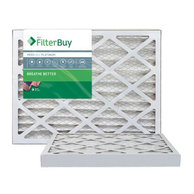 AFB Platinum MERV 13 10x25x2 Pleated AC Furnace Air Filter. Filters. 100% produced in the USA. (Pack of 2)