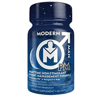 Modern Man PM Fat Burner - Sleep Aid, Weight Loss & Testosterone Booster for Men, Best Night Time Metabolism Booster & Caffeine Free Sleep Supplement | Burn Belly Fat & Build Lean Muscle, 60 Pills