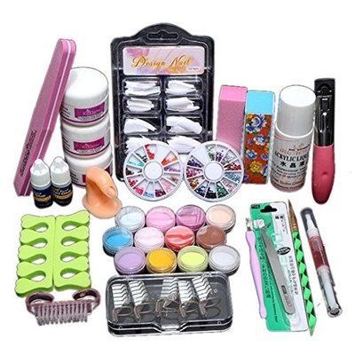 Acryic Powder Nail Art Decorations Kit Brush Cuticle Revitalizer Oil Pen Tools By DMZing