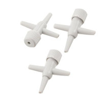 Aquarium Gray Plastic 3-way Line Connector Cross Air Valve 3pcs
