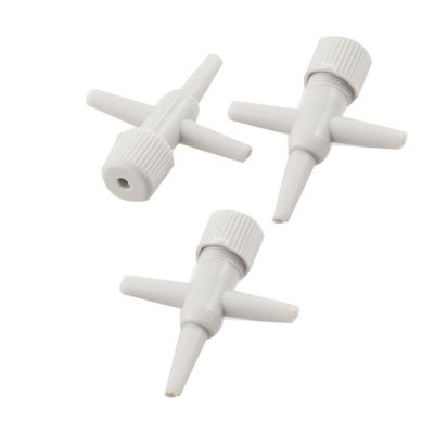 Aquarium Gray Plastic 3-way Line Connector Cross Air Valve 3pcs