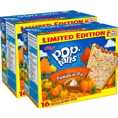 Kellogg's Pop-Tarts Frosted Caramel Apple/ Kellogg's Pop-Tarts Frosted Pumpkin Pie Toaster Pastries, 16ct 28.2oz (Pumpkin Pie, 2)