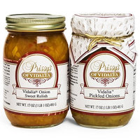 Prissy's of Vidalia Sweet Onion Relish & Pickled Onion (COMBO Pack), 16 Oz, Fat FREE, ALL Natural, No Preservative,